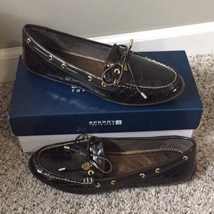 Brand New Sperrys - Dark Brown Crocodile